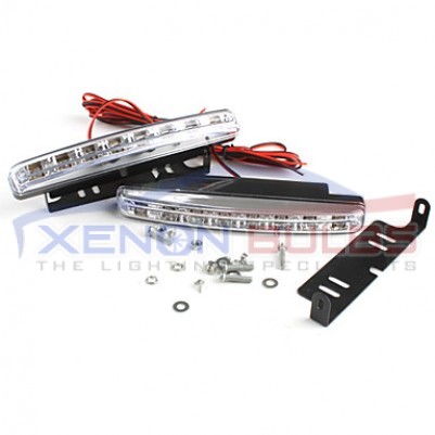 8 LED WHITE DRL DAYTIME RUNNING LIGHT